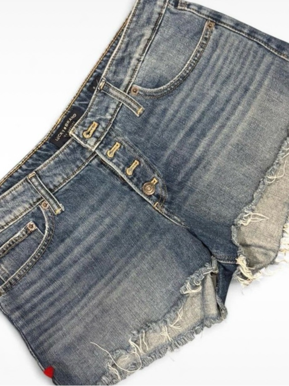 Lucky Brand Faded Blue Distressed Denim Cutoff Shorts